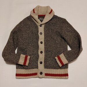 Roots Cozy Cabin Shawl Sweater Button Up Women's Small WOOL Blend
